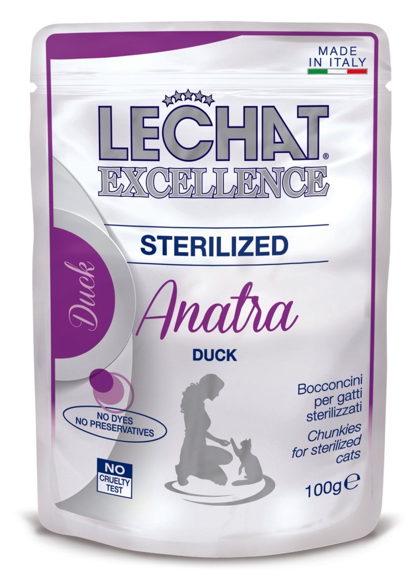 Excellence - Cat Wet Pouches Sterilized with Duck - 100g - Shopivet.com