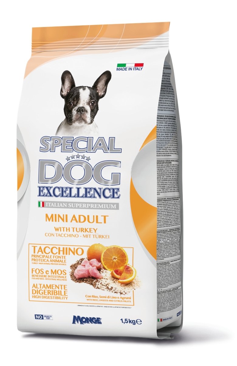 Excellence - Dog Dry Mini Adult with Turkey - 1.5Kg - Shopivet.com