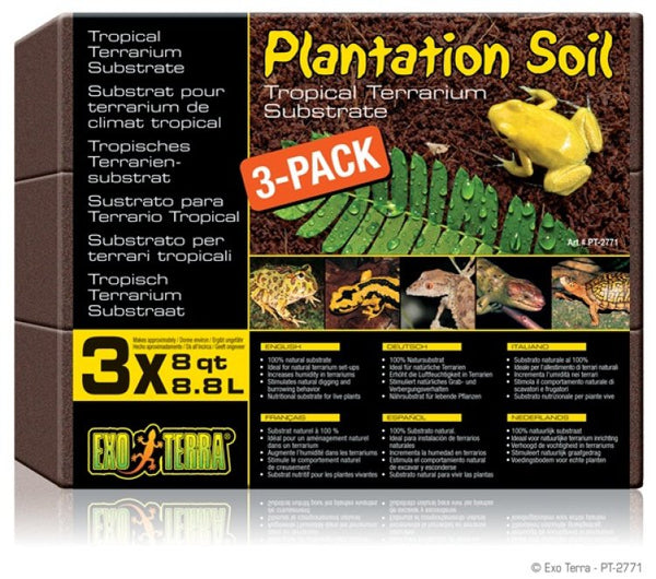 Exo Terra Plantation Soil - 3-pack 3 x 8.8 L 3 x 8qt - Shopivet.com