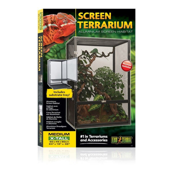 Exo Terra Screen Terrarium - Medium/X-Tall 60 x 45 x 90cm - Shopivet.com