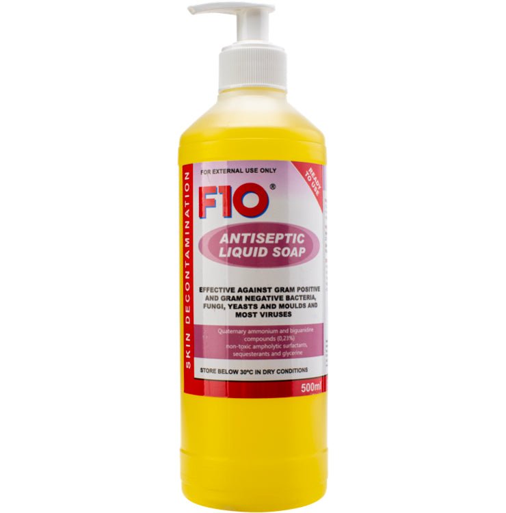 F10 Antiseptic Liquid Soap With Pump 500 ML - Shopivet.com