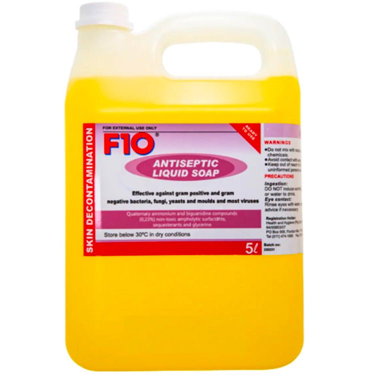 F10 Antiseptic Liquid Soap without pump 5 L - Shopivet.com