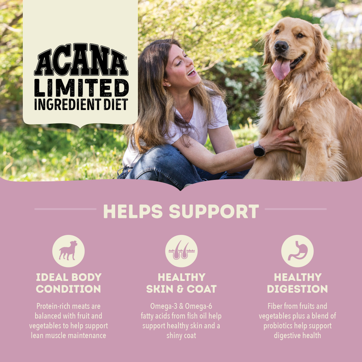 Acana Singles Limited Ingredient Diet Grass-Fed Lamb Recipe Dry Dog Food - 6kg