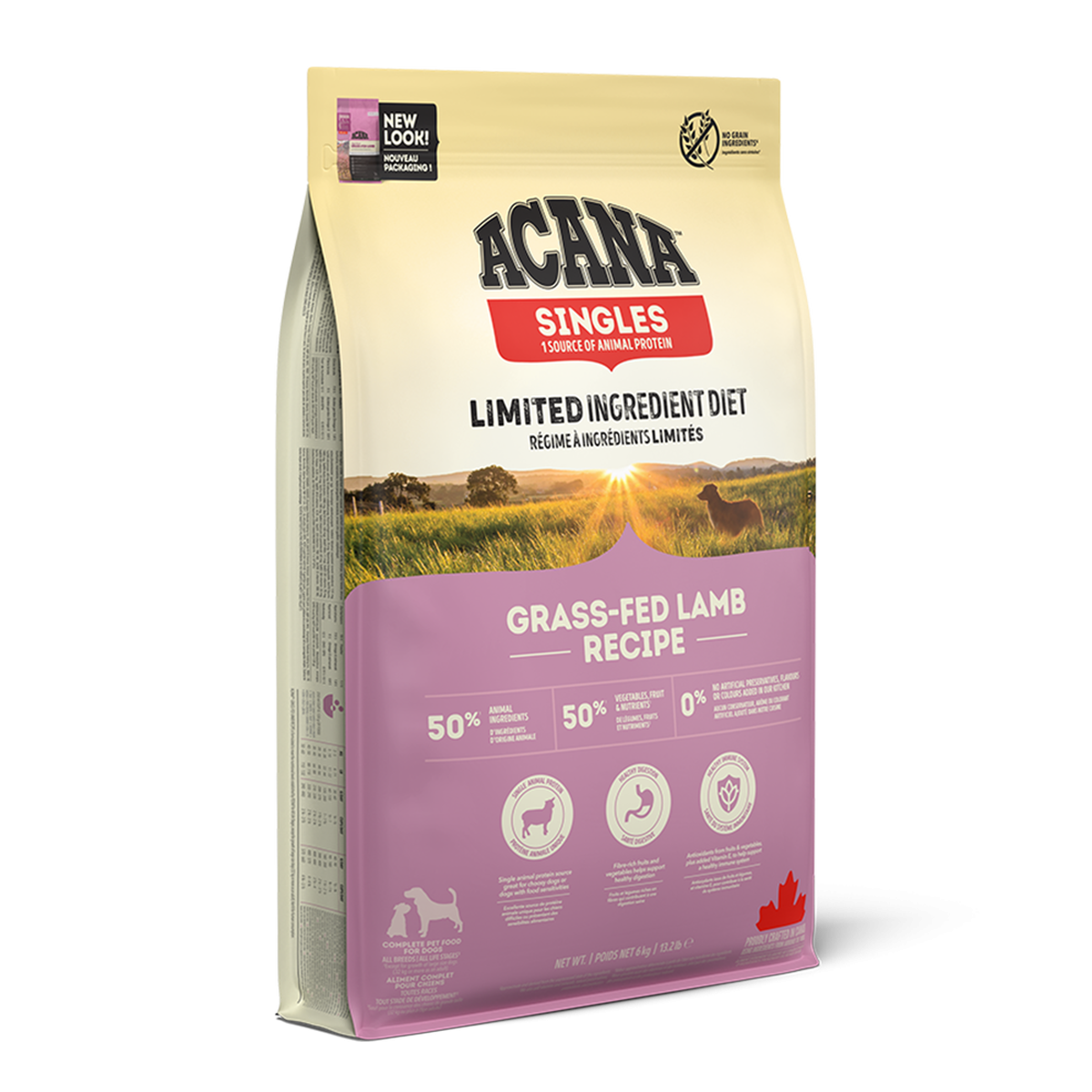 Acana Singles Limited Ingredient Diet Grass-Fed Lamb Recipe Dry Dog Food - 6kg