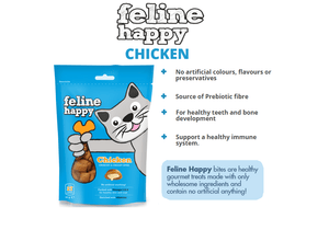 Feline Happy Chicken Crunchy & Creamy Cat Treats 60g - 60G - Shopivet.com