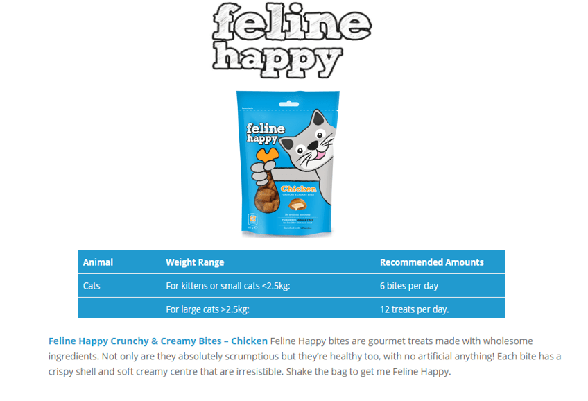 Feline Happy Chicken Crunchy & Creamy Cat Treats 60g - 60G - Shopivet.com