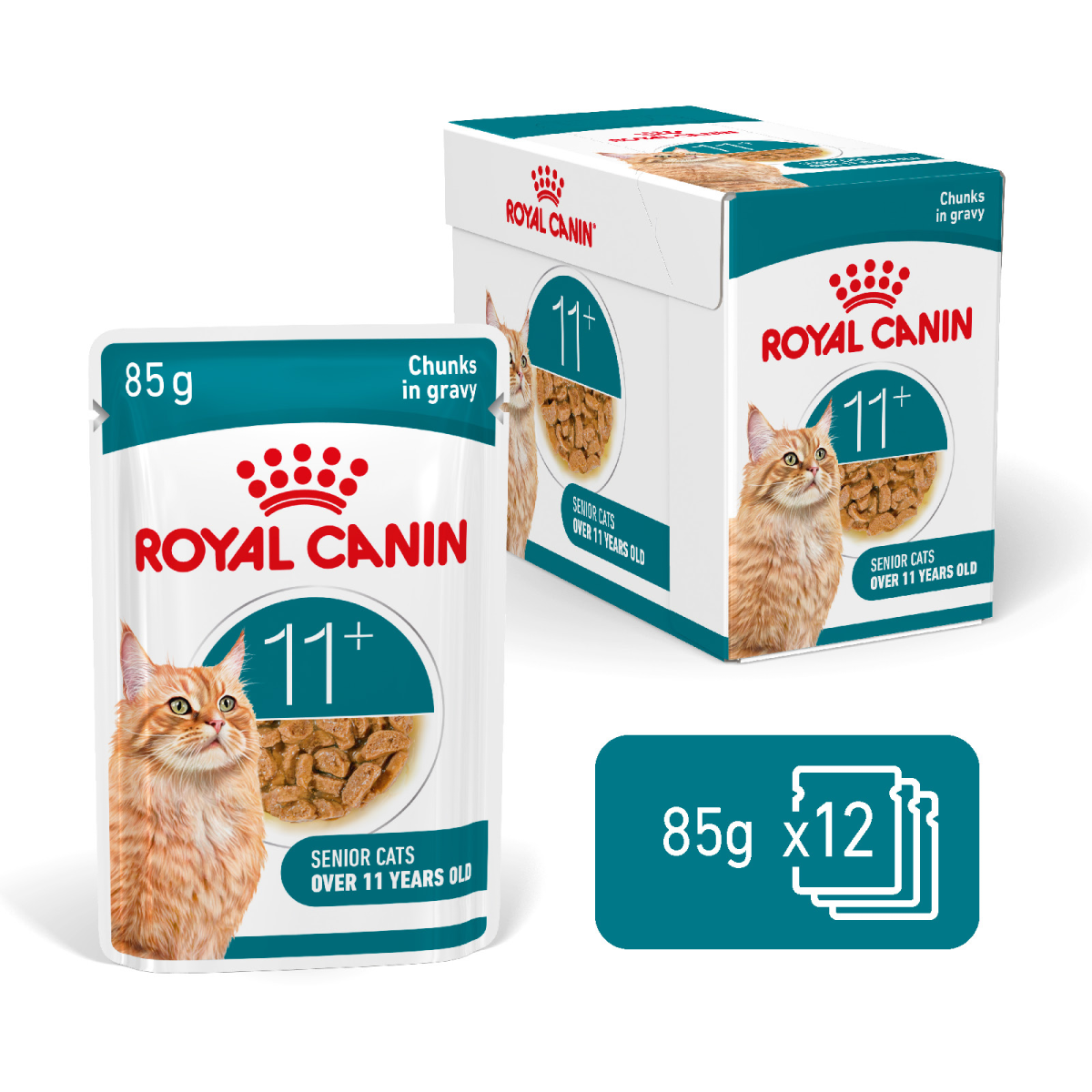 Feline Health Nutrition Ageing 11+ Gravy (Wet Food - Pouches) 12 x 85 g