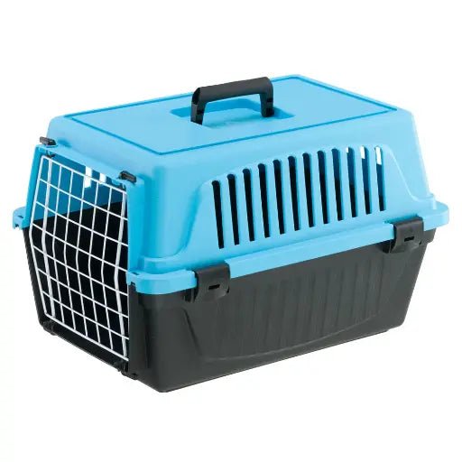 Ferplast ATLAS 10 EL Cat and Small Dog Carrier 32,5 x 48 x h 29 cm - Light Blue - Shopivet.com
