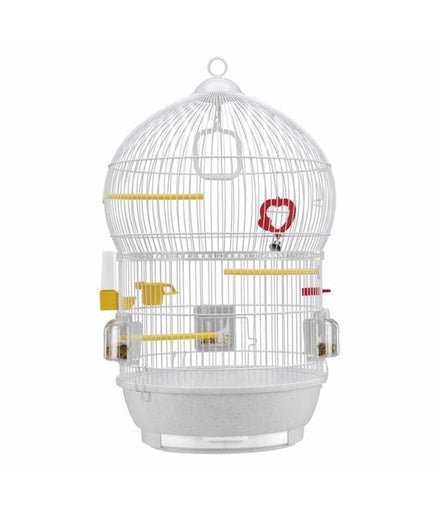 Ferplast Canary and Small Exotic Bird Cage Bali White - Ø 43,5 x 68,5 cm - Shopivet.com