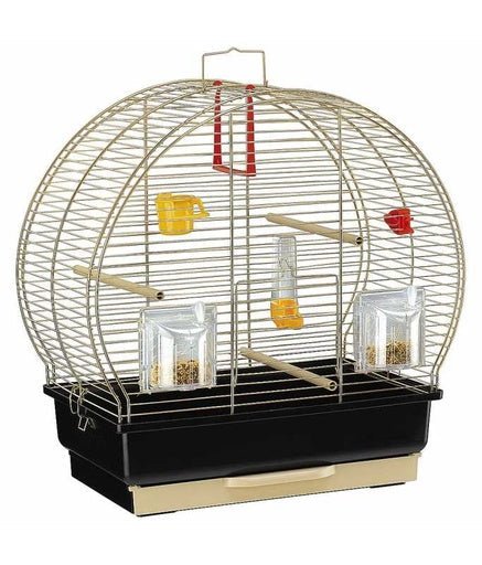 Ferplast Canary and Small Exotic Bird Cage Luna 2 Antique Brass - 44,5 x 25 x h 45,5 cm - Shopivet.com