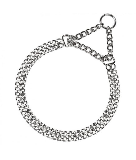 Ferplast Chrome CSS - Semi Choke - Chain Dog Collar Made of Metal[Dimension - 54 x 62cm] - Shopivet.com