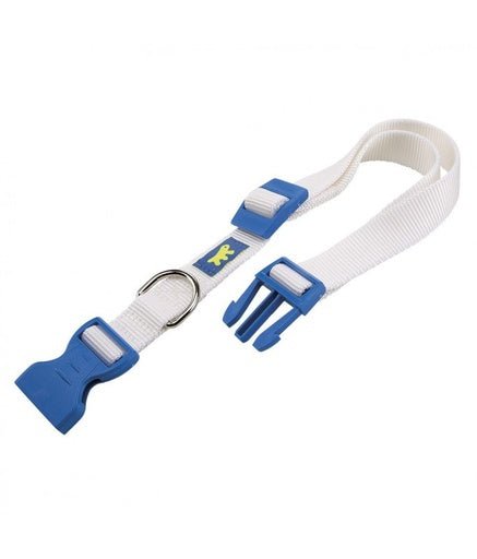 Ferplast Club C Colours Nylon Dog Collar With Snap Clip[Color - White, Dimension - 36 - 56cm x 20mm] - Shopivet.com