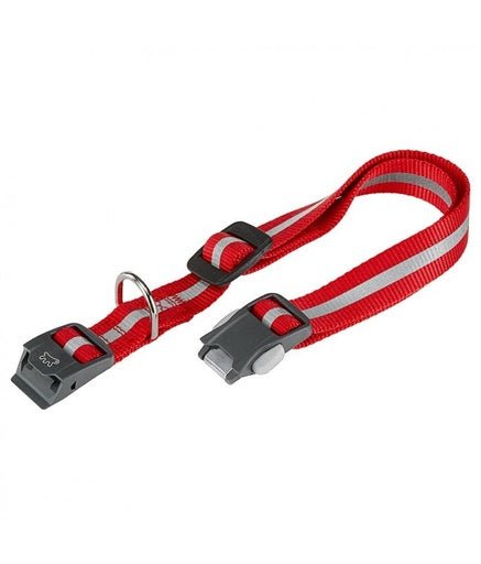 Ferplast Club Reflex C - Reflective dog leash complete with magnetic clasp - Black / Blue / Red[Color - Maroon, Dimension - 30 x 44cm x 15mm] - Shopivet.com