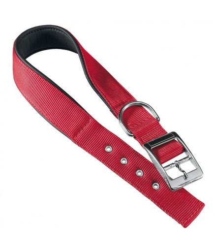 Ferplast Daytona C Nylon Dog Collar[Color - Maroon, Dimension - 35 - 43cm x 20mm] - Shopivet.com