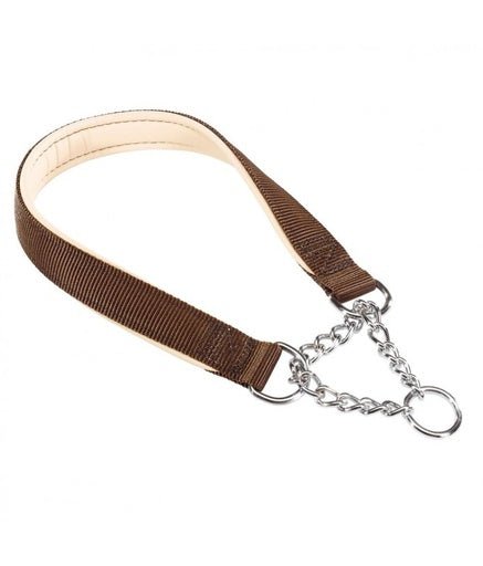 Ferplast Daytona CSS Semi - Pull - Out Collar With Soft Padding[Color - Brown, Dimension - 50 cm x 20mm] - Shopivet.com
