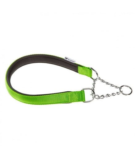 Ferplast Daytona CSS Semi - Pull - Out Collar With Soft Padding[Color - Green, Dimension - 40cm x 15mm] - Shopivet.com
