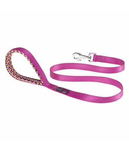Ferplast Daytona Fantasy G Nylon Dog Leash With Soft Grip[Color - Pink, Dimension - 15mm x L 120cm] - Shopivet.com