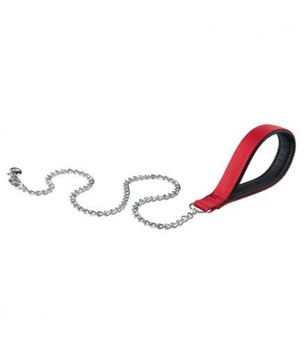 Ferplast Daytona GM Chrome Leash[Color - Red, Dimension - 25mm x L 100cm] - Shopivet.com