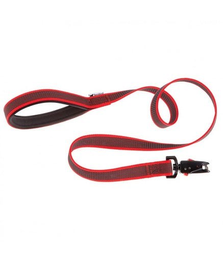 Ferplast Daytona Gummy Matic GDog Lead Complete With Automatic Carabiner (20mm x L 120cm)[Color - Red, Dimension - 20mm x L 120cm] - Shopivet.com