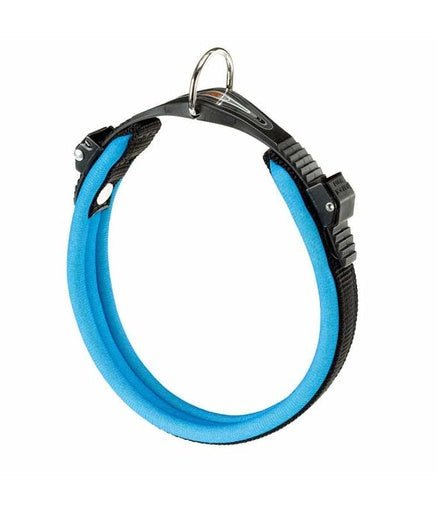 Ferplast Dog Collar with Soft Padding and Closure with Micro Regulation[Color - Blue, Dimension - 42cmX15mm] - Shopivet.com