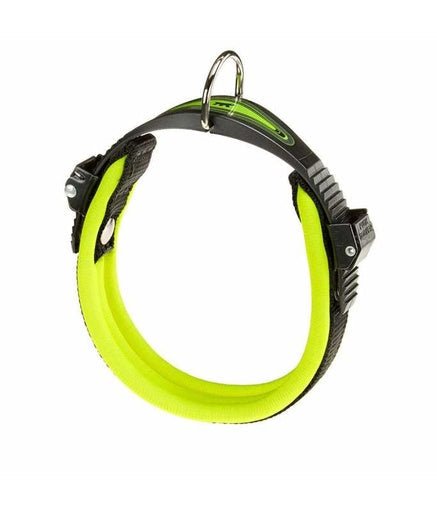 Ferplast Dog Collar with Soft Padding and Closure with Micro Regulation[Color - Green, Dimension - 33cmX15mm] - Shopivet.com