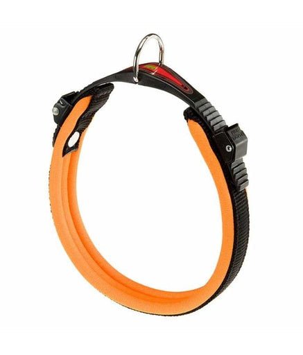 Ferplast Dog Collar with Soft Padding and Closure with Micro Regulation[Color - Orange, Dimension - 42cmX15mm] - Shopivet.com