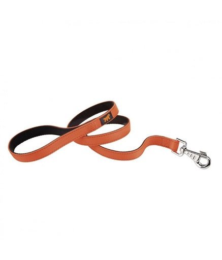 Ferplast DUAL G COLORS Nylon Dog Leash[Color - Orange, Dimension - 25mm x L 110cm] - Shopivet.com