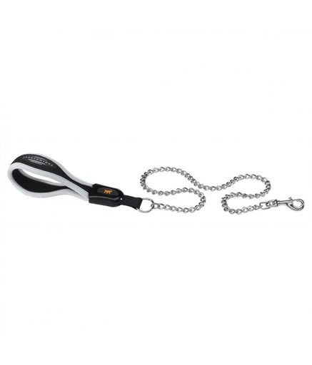 Ferplast Ergocomfort Metal GM Leash With Ergonomic Handle and Chromed Metal Chain[Dimension - 20mm x L 105cm] - Shopivet.com