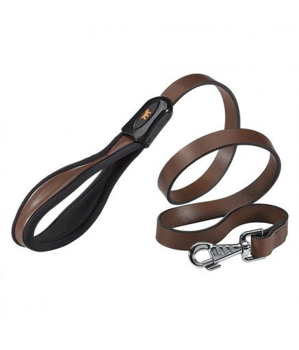 Ferplast Giotto G Dog Leather Leads[Color - Brown, Dimension - 25mm x L 120cm] - Shopivet.com