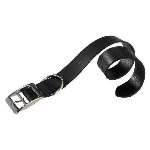Ferplast Natural C Leather Dog Collar Color - Black, Dimension - 61 - 69cm x 40mm - Shopivet.com