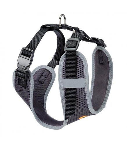 Ferplast Nikita PM Technical Harness In Breathable Nylon[Color - Black, Dimension - 30 - 43 x 38 - 55cm x 15mm, Size - M] - Shopivet.com
