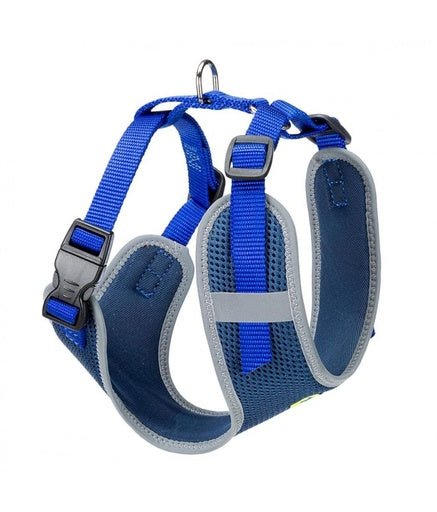 Ferplast Nikita PM Technical Harness In Breathable Nylon[Color - Blue, Dimension - 19 - 26 x 28 - 40cm x 10mm, Size - XS] - Shopivet.com