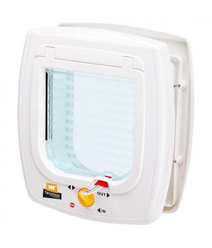 Ferplast Swing 5 (Cat &Small Dog Flap)[Color - White, Dimension - 22.5 x 9.6 x 25.2cm] - Shopivet.com