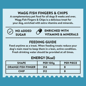Wagg Fish Fingers & Chips Fish & Potato Tasty Bites Oven Baked Dog Treats 125g - 125g