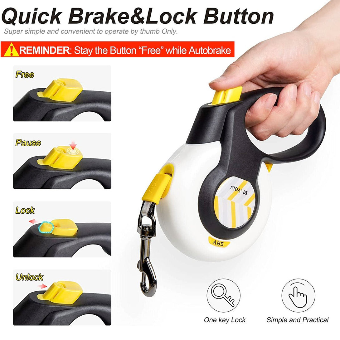 Fida Autobrake Retractable Dog Leash 16 ft - S - Shopivet.com