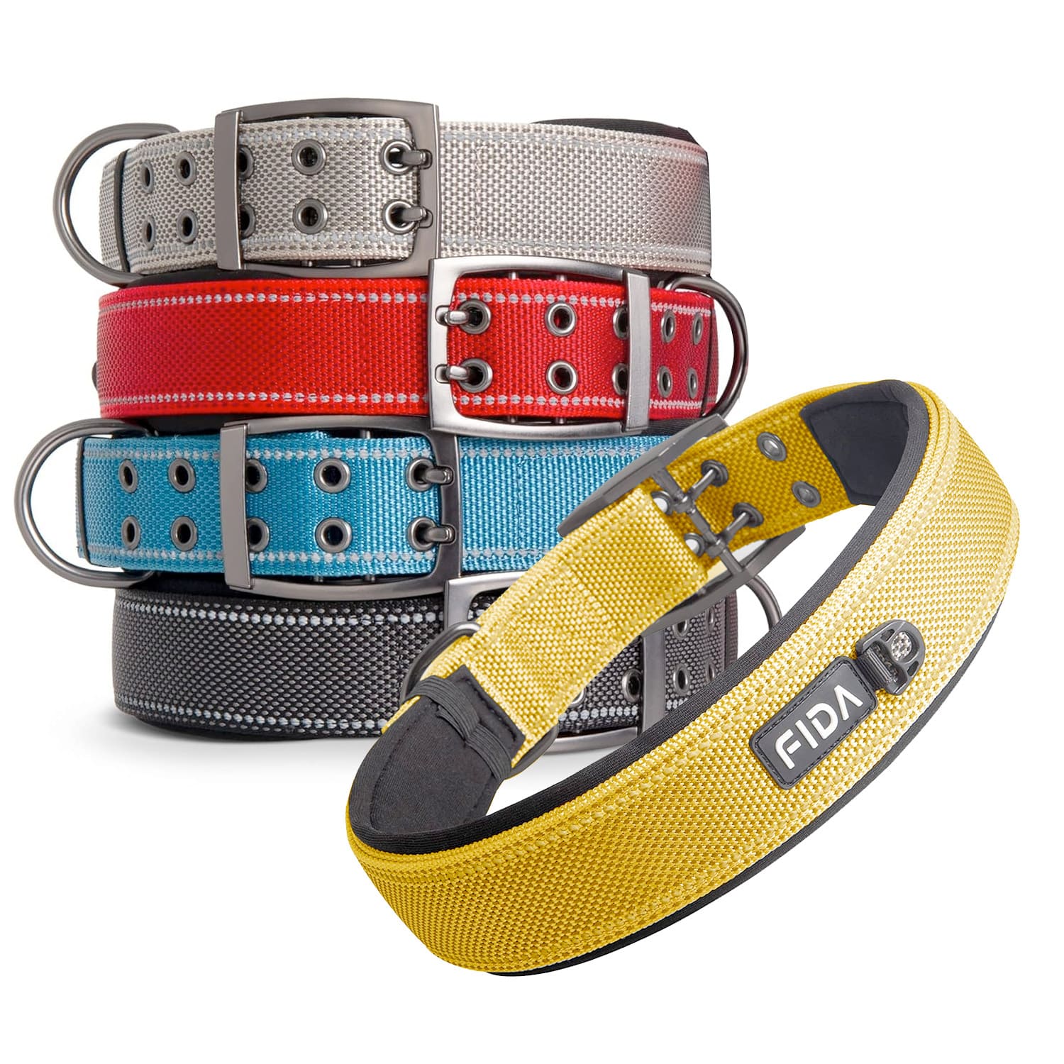 Fida Heavy Duty Dog Collar - Large - blue