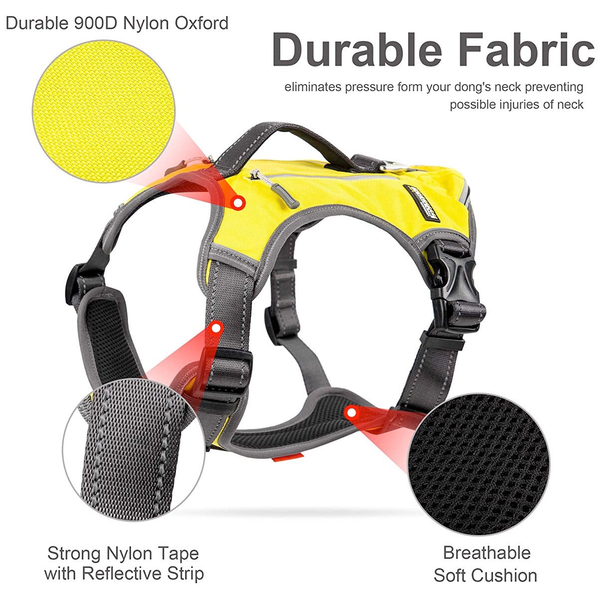 Fida Dog Harness – Yellow - S - Shopivet.com
