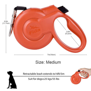 Fida Retractable Dog Leash Heavy Duty (Styleash Series) - red - Shopivet.com