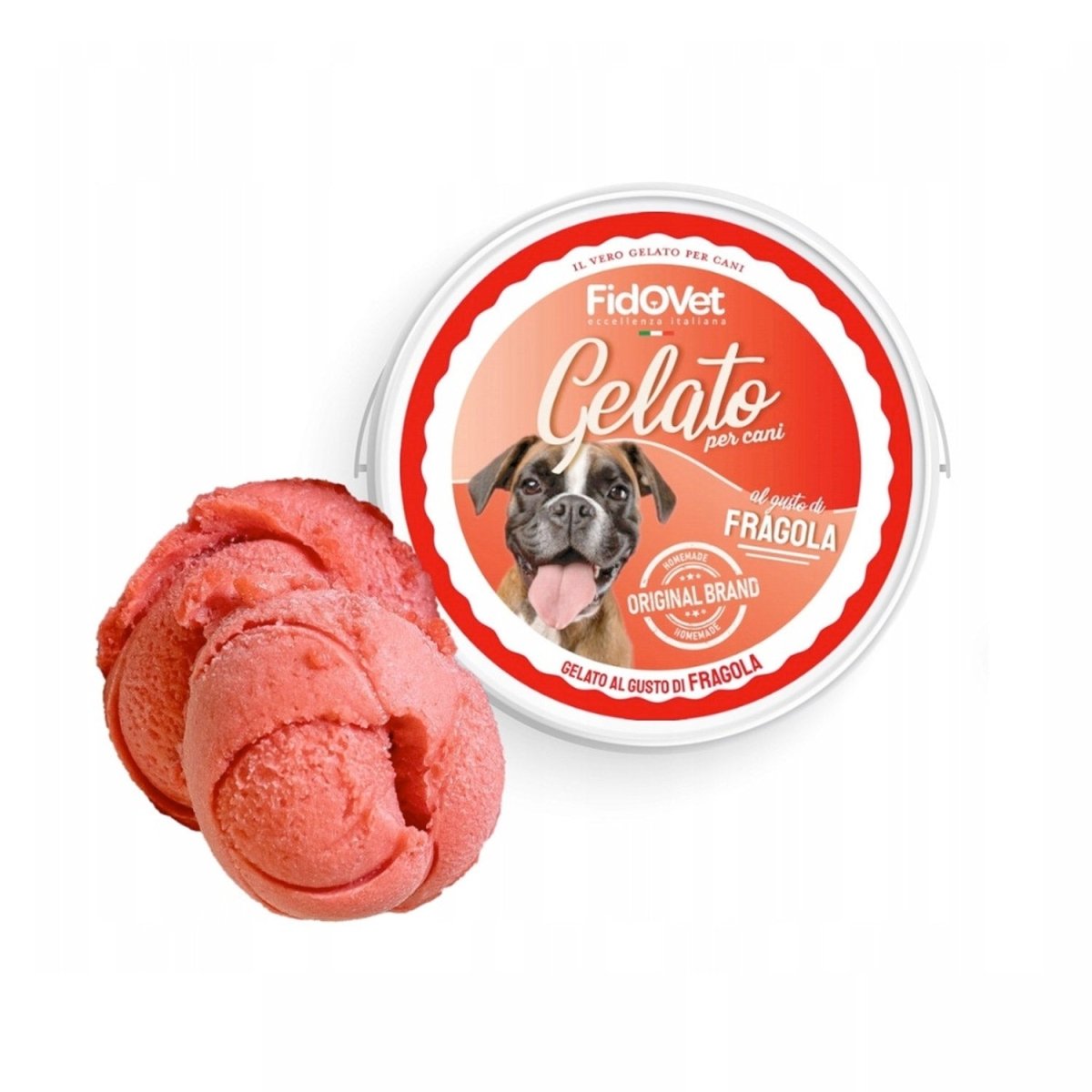 FidoVet Gelato Ice Cream for Dogs (Strawberry) - Shopivet.com