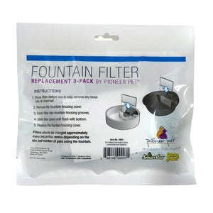 Replacement Filters for Plastic Fountains – 3 Pack