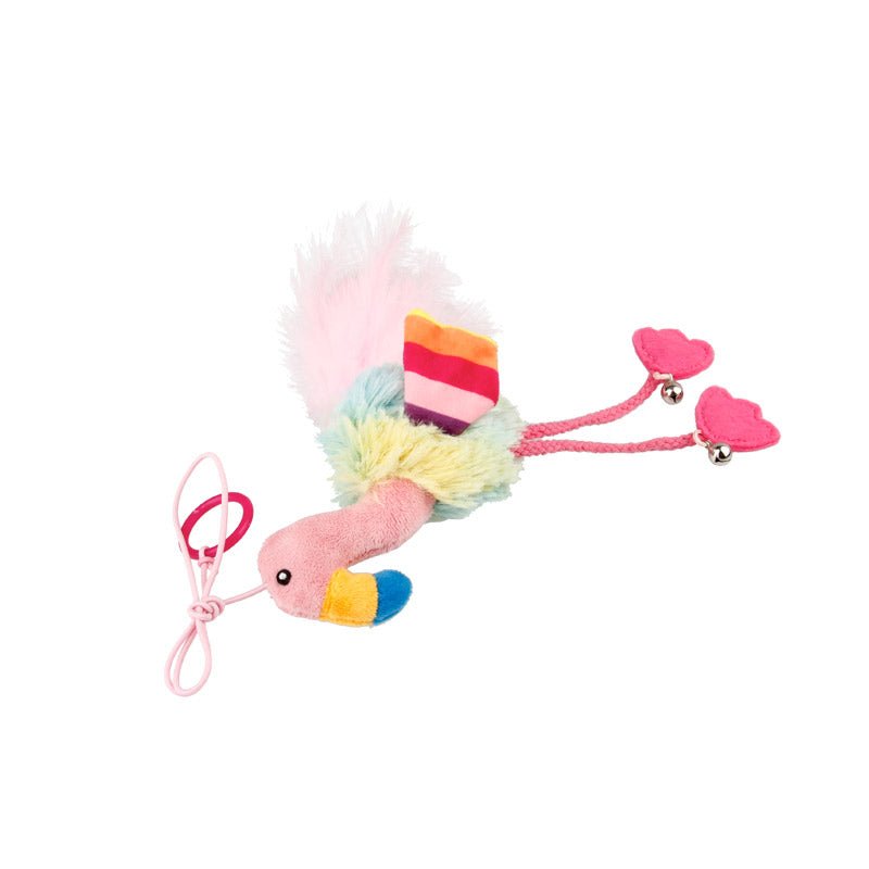 Finger ring bird Blue & Pink with Crinkle Paper and Bell inside - Shopivet.com