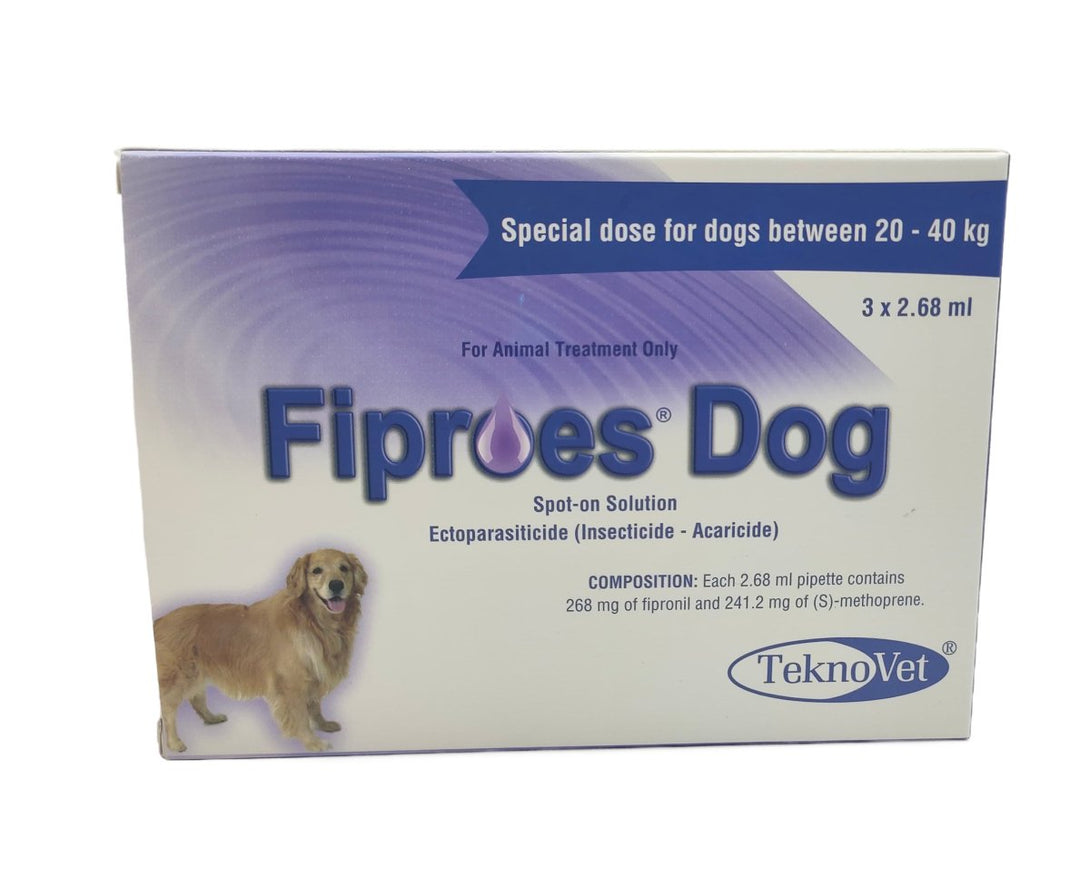 Fiproes Dog between 20 - 40 kg for External parasites 3 pippets - Shopivet.com