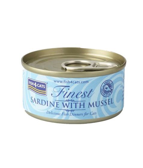 Fish4Cats Finest Sardine with Mussel Wet Cat Food 70g - 70G - Shopivet.com