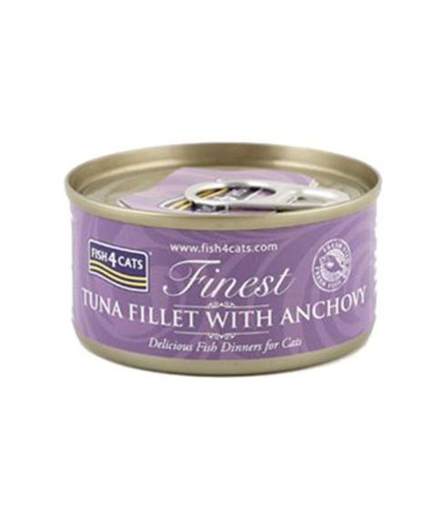 Fish4Cats Finest Tuna Fillet with Anchovy Wet Cat Food 70g - 70G - Shopivet.com