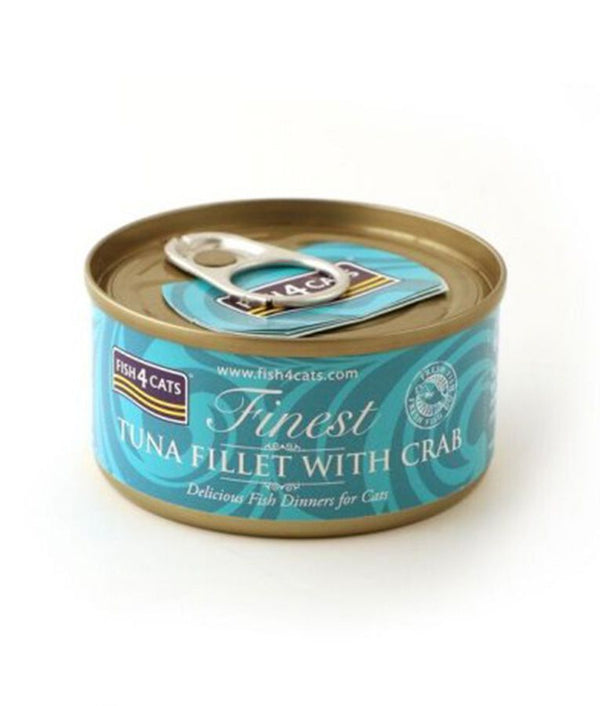 Fish4Cats Finest Tuna Fillet with Crab Wet Cat Food 70g - 70G - Shopivet.com