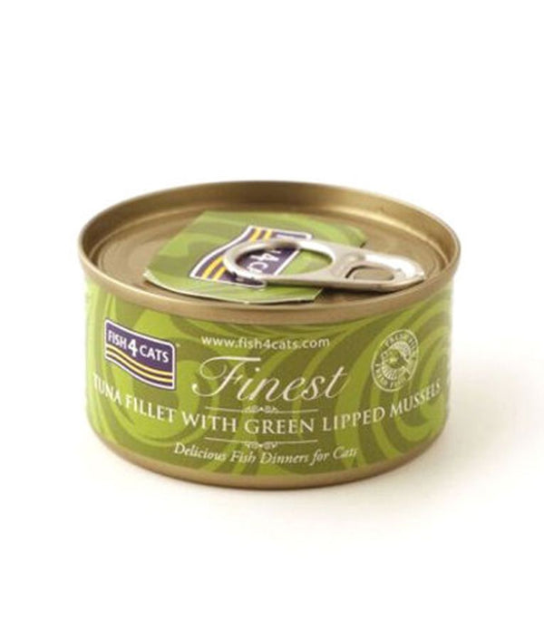 Fish4Cats Finest Tuna Fillet with Green Lipped Mussels Wet Cat Food 70g - 70g - Shopivet.com