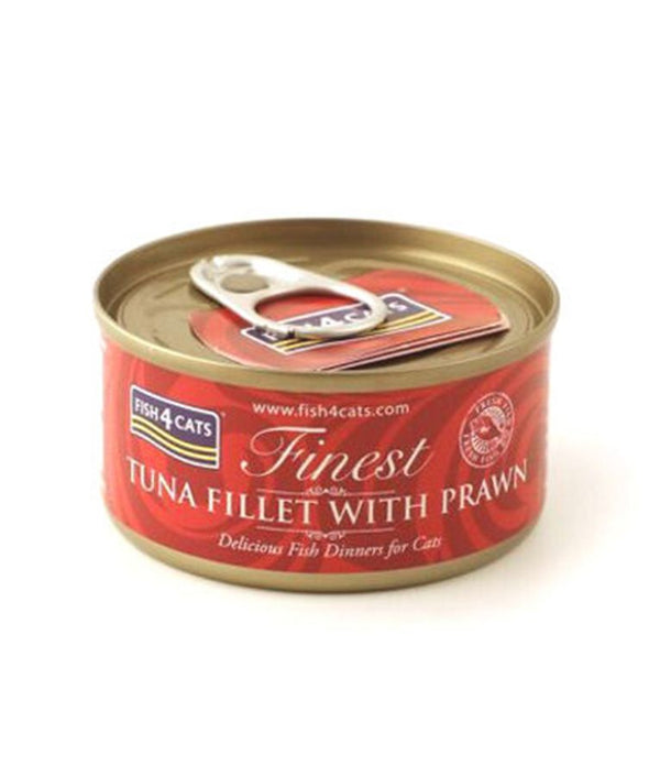 Fish4Cats Finest Tuna Fillet with Shrimp Wet Cat Food 70g - 70G - Shopivet.com