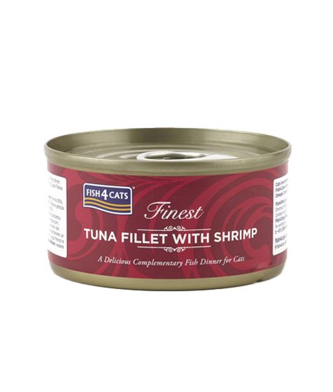 Fish4Cats Finest Tuna Fillet with Shrimp Wet Cat Food 70g - 70G - Shopivet.com