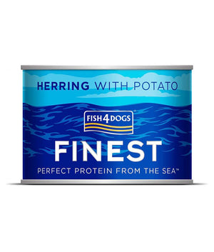 Fish4Dogs Finest Herring with Potato Complete Adult Wet Dog Food 185g - 185G - Shopivet.com