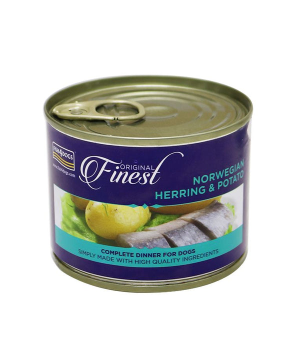 Fish4Dogs Finest Herring with Potato Complete Adult Wet Dog Food 185g - 185G - Shopivet.com
